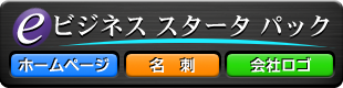 e ビジネス スタータ パック - ホームページ + 名刺 + 会社ロゴ