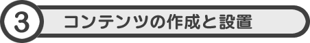 コンテンツの作成と設置
